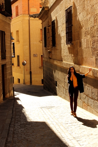 Golden streets of Segovia, Spain