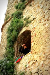Medieval Moorish tower in Zahara de la Sierra, Spain